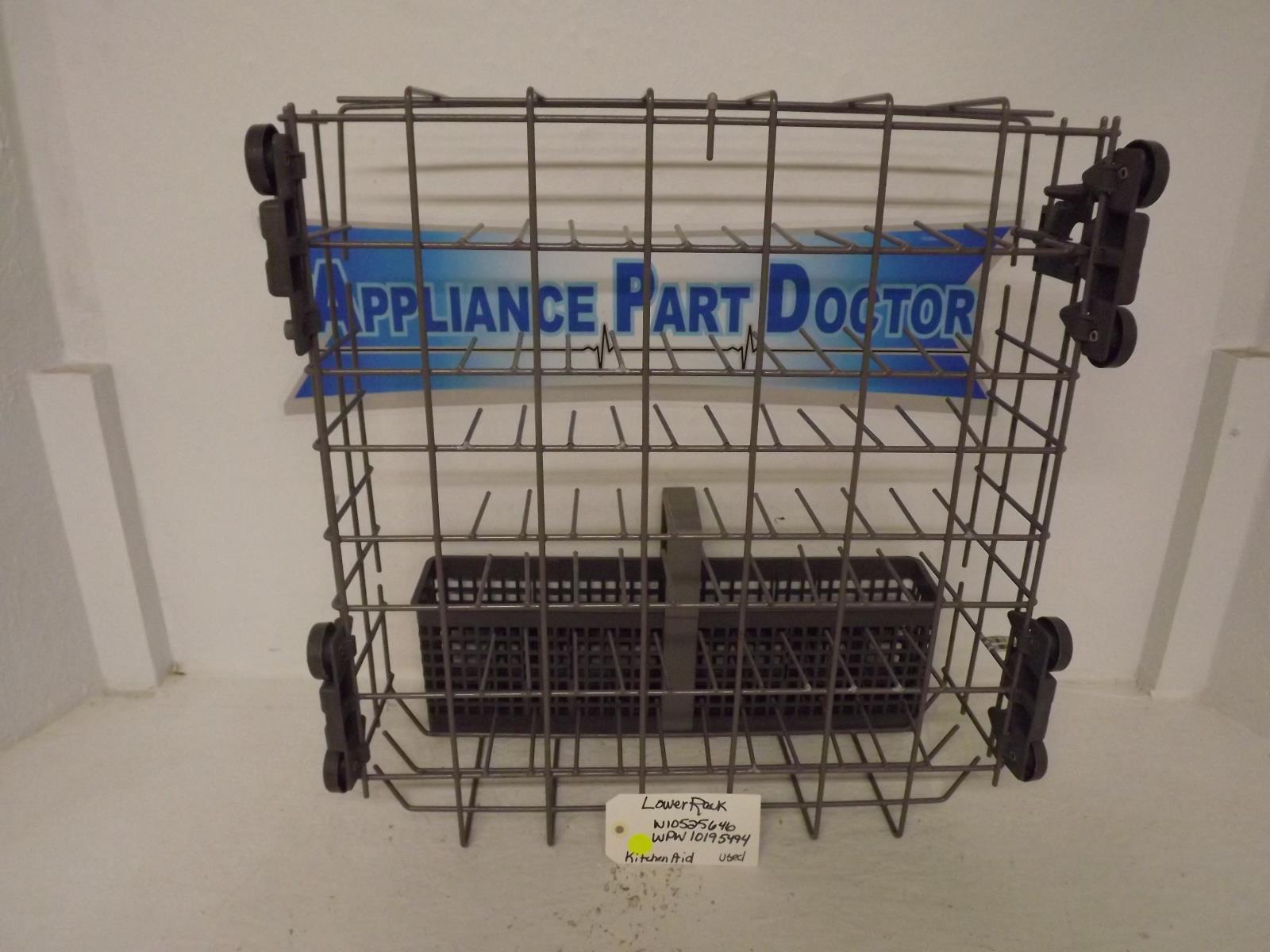 KitchenAid Dishwasher W10525646 WPW10195494 Lower Rack Used KitchenAid Dishwasher W10525646 WPW10195494 Lower Rack Used